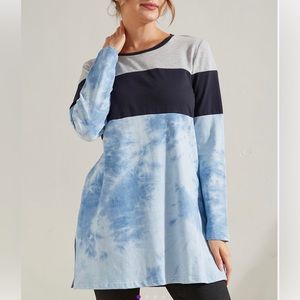 SUZANNE BETRO long sleeve color block top